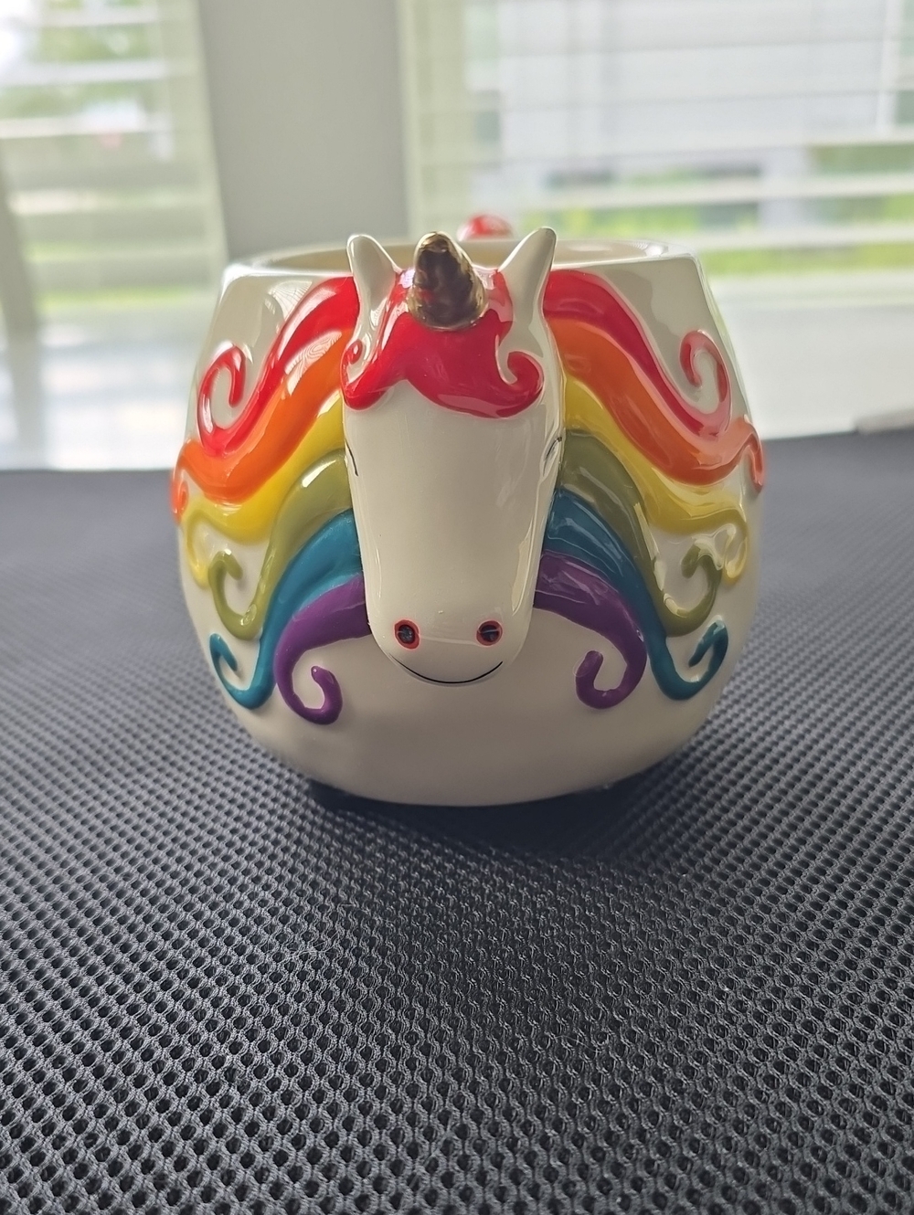 NATURAL LIFE White Unicorn Mug with Rainbow Mane